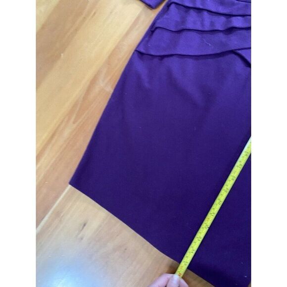 Chaps Dress Purple Sheath Mid Length 4P / 4 P - Picture 8 of 10